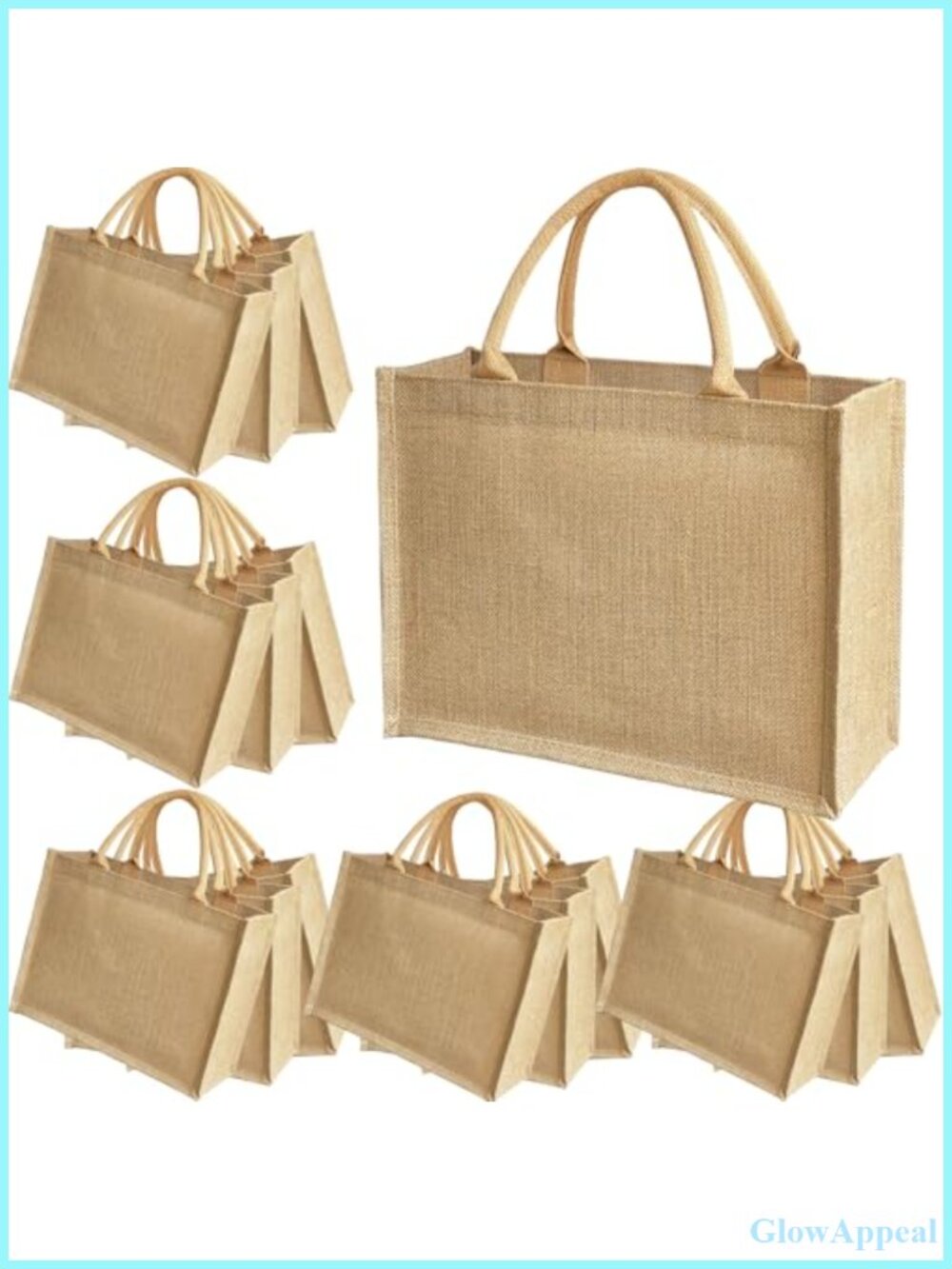 15PC Jute Burlap Tote Bags Waterproof Bridesmaid Gift Handbags